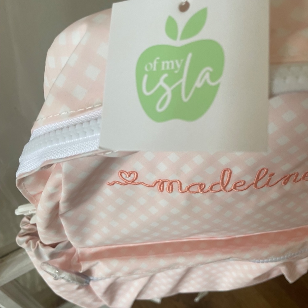 🍏 Apple Of My Isla small gingham backpack with monogram - Picture 3 of 3